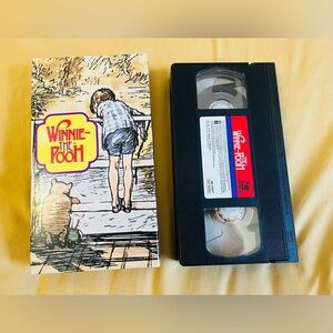 Vintage Winnie the Pooh VHS tape with stories narrated by Willie Rushton